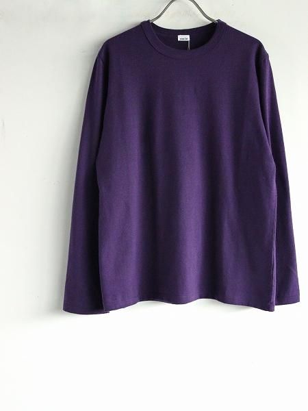 eleven 2ndPlain Cotton Jersey Long T-shirt / Purple