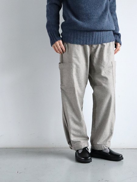 eleven 2ndWool Flannel Cargo Pants / Beige