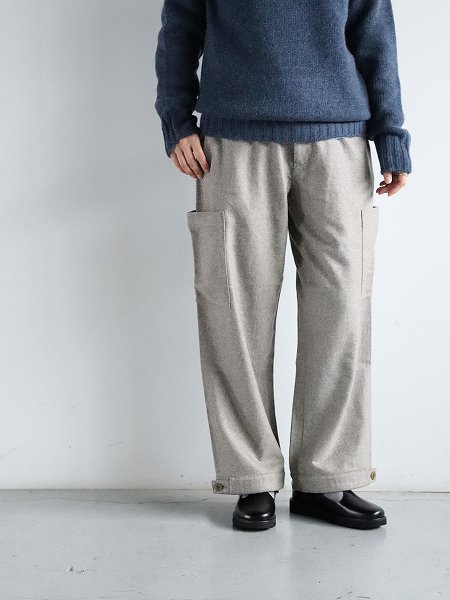 eleven 2ndWool Flannel Cargo Pants / Beige