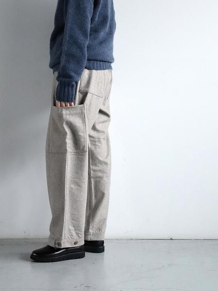 eleven 2nd Wool Flannel Cargo Pants / Beige