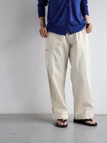 eleven 2nd Fine Cotton Broad Cargo Pants / Ivory