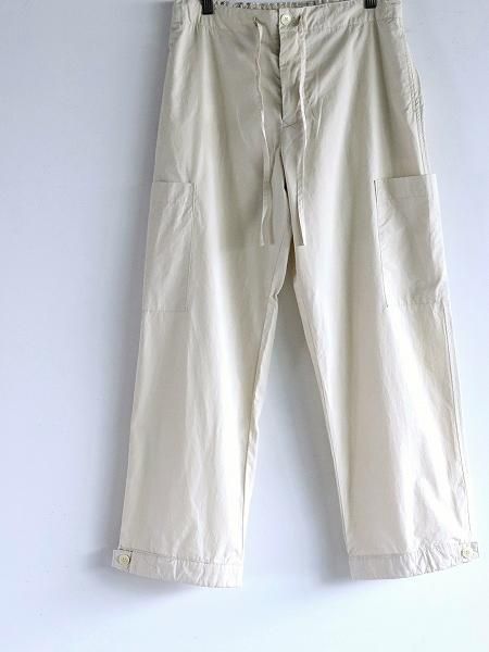 eleven 2nd ホワイトカーゴパンツ eleven 2nd カーゴパンツ (Fine Cotton Poplin Cargo Pants / White)