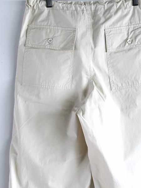 eleven 2nd Fine Cotton Poplin Wide Pants / Beige eleven 2nd Fine Cotton Poplin Wide Pants / Beige
