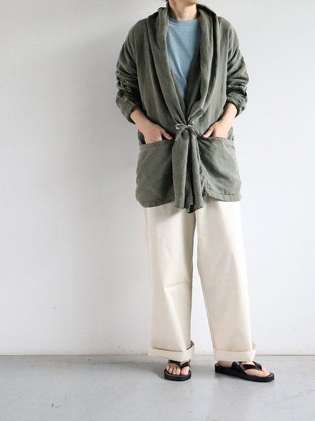 eleven 2nd Fine Cotton Poplin Wide Pants / Beige