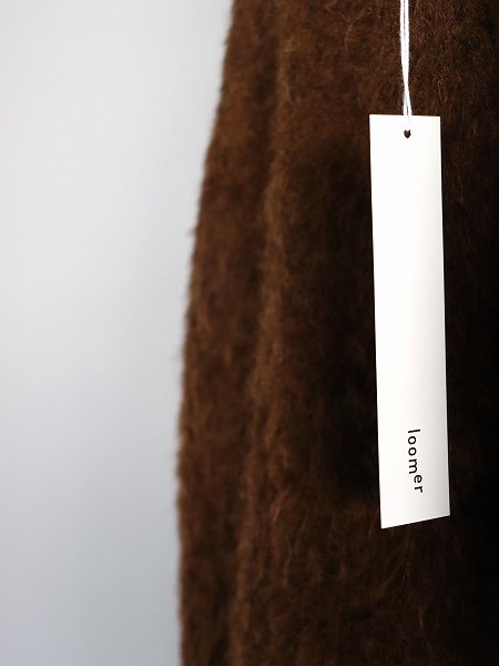 loomerAlpaca Shaggy Long Vest / BROWN