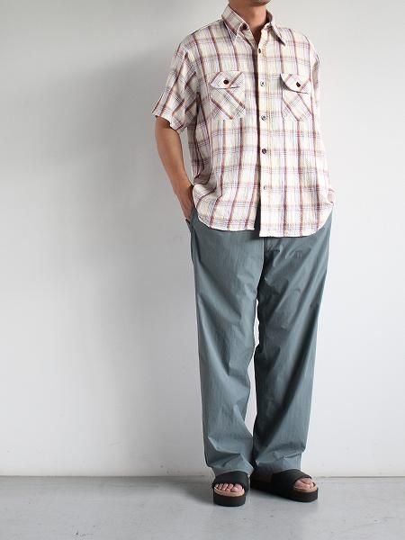 NECESSARY or UNNECESSARY (N.O.UN.)WORK SHIRT - LIGHT NEL / BEIGE CHECK