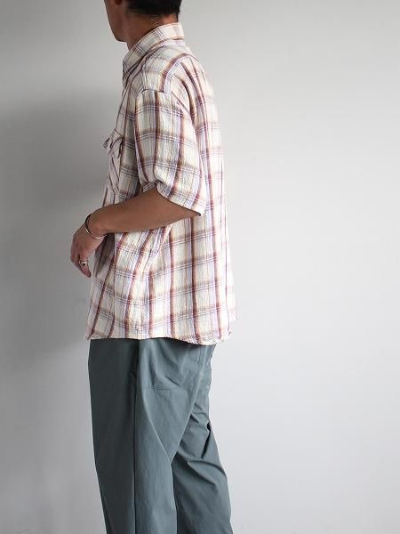 NECESSARY or UNNECESSARY (N.O.UN.)WORK SHIRT - LIGHT NEL / BEIGE CHECK