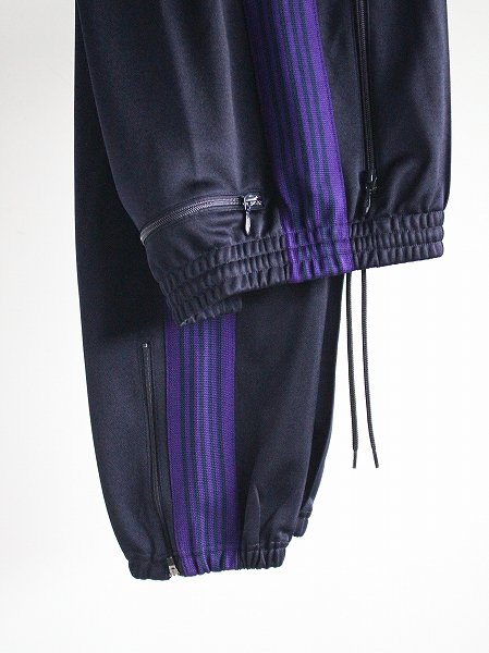 NEEDLESZipped Track Pant - Poly Smooth / Navy (ˡɥ륺 åץɥȥåѥ)