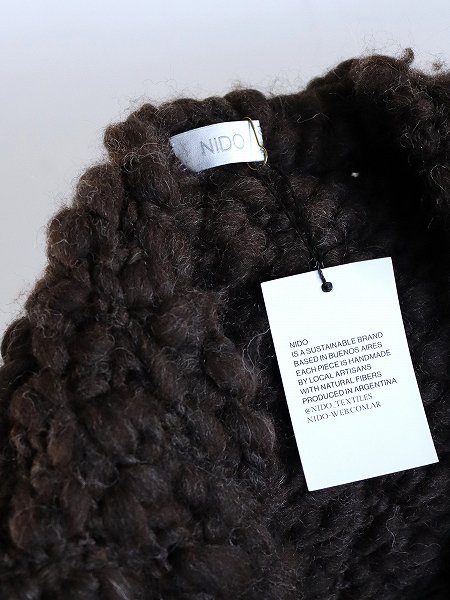 nido ˥å / FOAM COAT - Hand Knitted / Chocolate