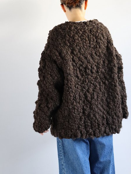 nido ˥å / FOAM COAT - Hand Knitted / Chocolate