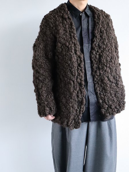 nido ˥å / FOAM COAT - Hand Knitted / Chocolate