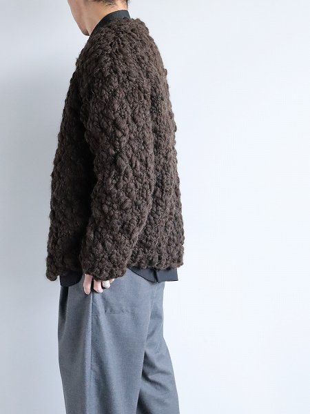 nido ˥å / FOAM COAT - Hand Knitted / Chocolate