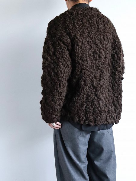 nido ˥å / FOAM COAT - Hand Knitted / Chocolate