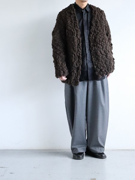 nido ˥å / FOAM COAT - Hand Knitted / Chocolate