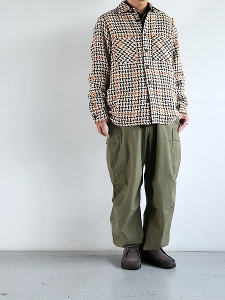 wax londonWHITING OVERSHIRT / HOUNDSTOOTH WEAVE - NATURAL