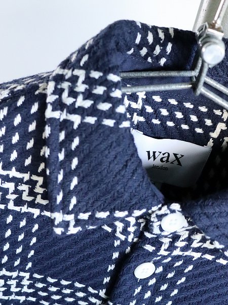 wax londonWHITING OVERSHIRT / LATTICE CHECK - NAVY