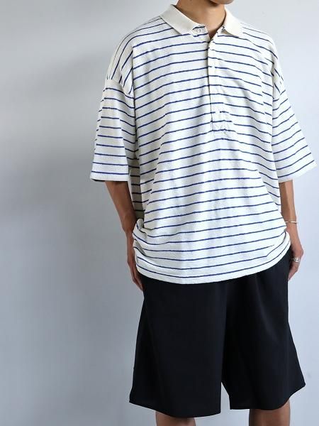 unfeigned / short sleeve oversized polo terry