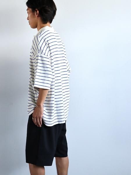 unfeigned / short sleeve oversized polo terry