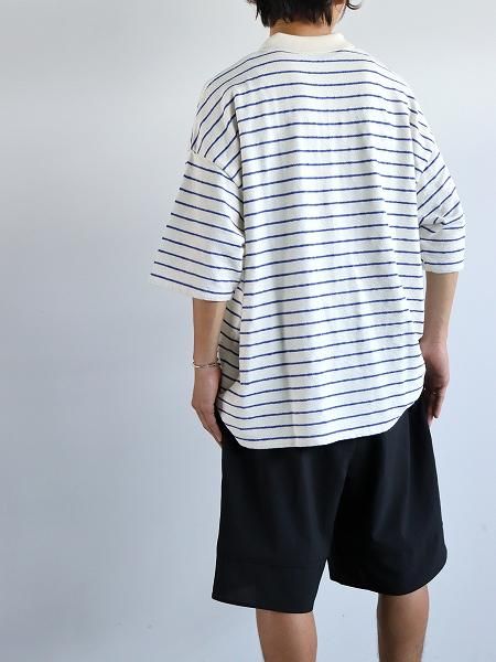 unfeigned / short sleeve oversized polo terry