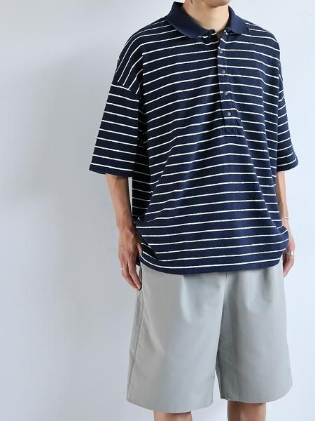 unfeigned / short sleeve oversized polo terry