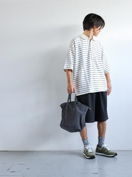 unfeigned / short sleeve oversized polo terry