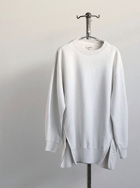 unfilvintage cotton fleece side zip oversized sweatshirt