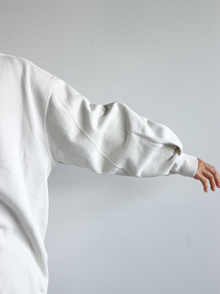 unfilvintage cotton fleece side zip oversized sweatshirt