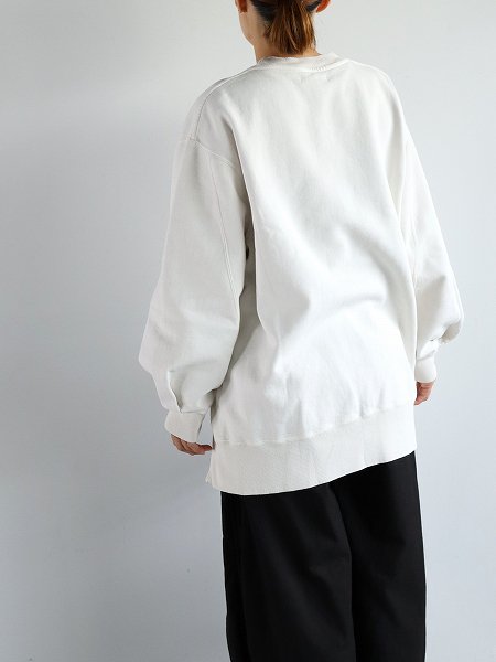 unfilvintage cotton fleece side zip oversized sweatshirt