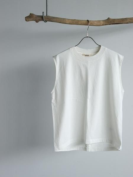 unfil / dry touch cotton jersey sleeveless Tee