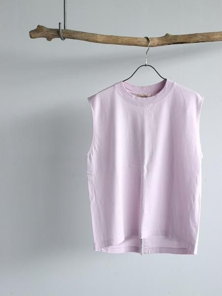 unfil / dry touch cotton jersey sleeveless Tee
