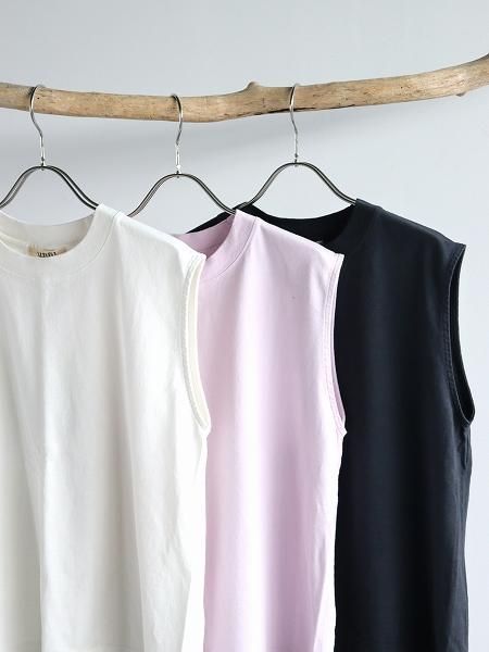 unfil / dry touch cotton jersey sleeveless Tee