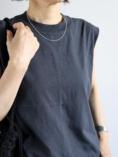 unfil / dry touch cotton jersey sleeveless Tee