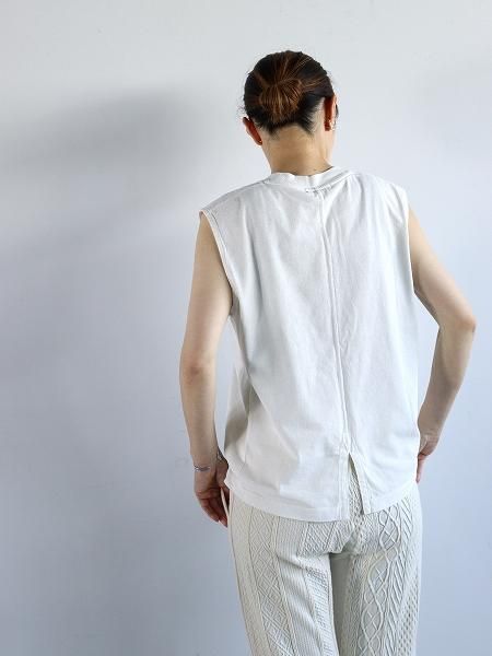 unfil / dry touch cotton jersey sleeveless Tee