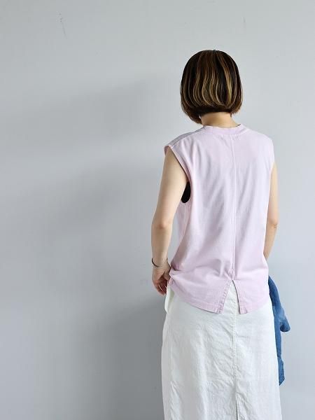 unfil / dry touch cotton jersey sleeveless Tee