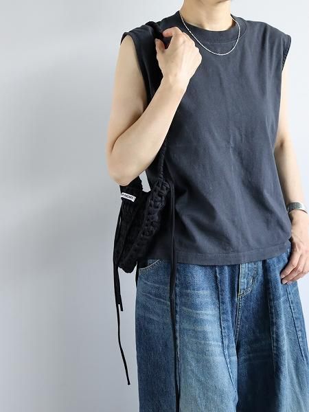 unfil / dry touch cotton jersey sleeveless Tee