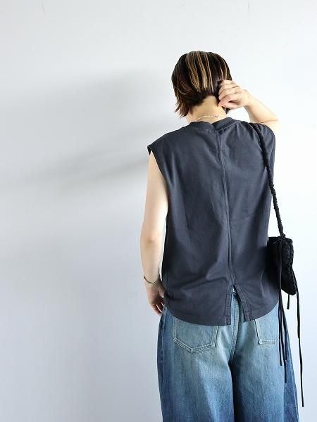 unfil / dry touch cotton jersey sleeveless Tee