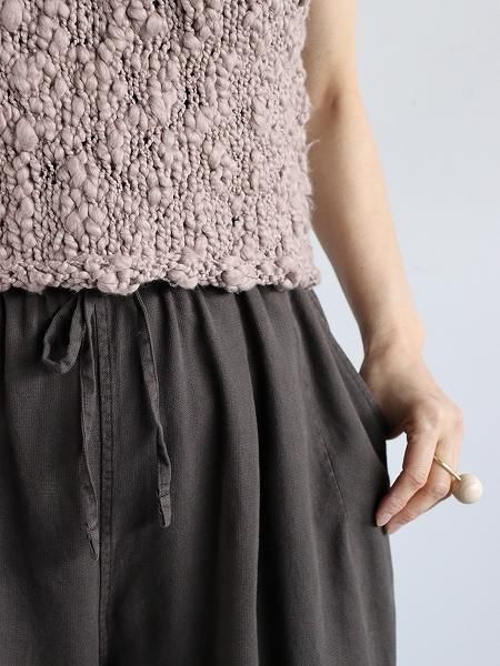 unfilegyptian cotton panama drawstring wide-leg pants