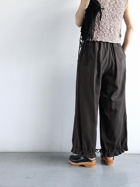 unfilegyptian cotton panama drawstring wide-leg pants