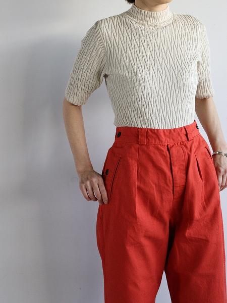 unfil / ե롡high twist cotton links-pattern ribbed-knit sweater / WVSP-UW137