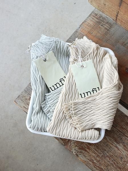 unfil / ե롡high twist cotton links-pattern ribbed-knit sweater / WVSP-UW137