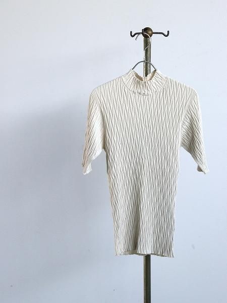 unfil / ե롡high twist cotton links-pattern ribbed-knit sweater / WVSP-UW137