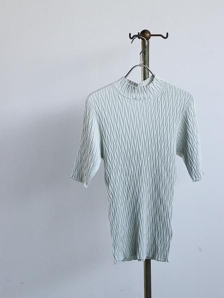 unfil / ե롡high twist cotton links-pattern ribbed-knit sweater / WVSP-UW137