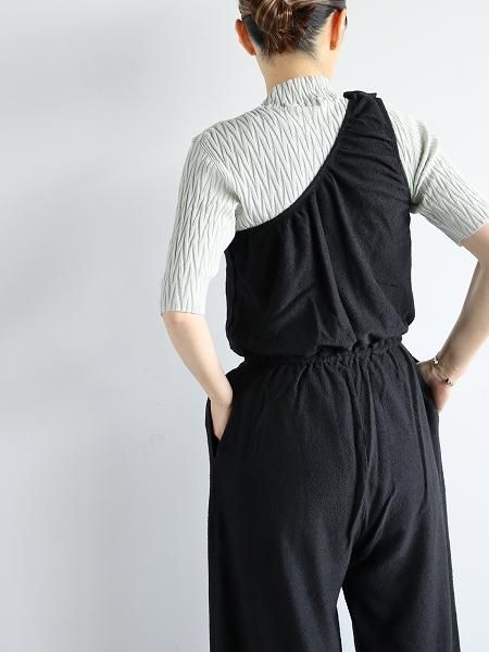 unfil / ե롡high twist cotton links-pattern ribbed-knit sweater / WVSP-UW137