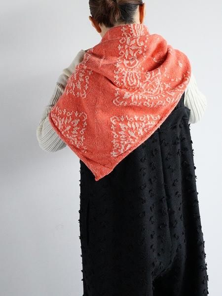 unfilroyal baby alpaca bandana-pattern triangle stole