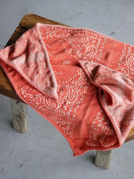 unfilroyal baby alpaca bandana-pattern triangle stole