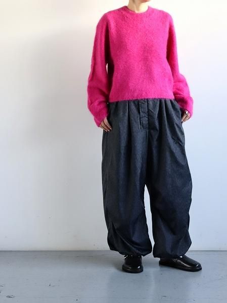 unfilroyal baby alpaca fur cropped sweater / pink