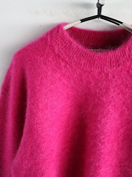 unfil　royal baby alpaca fur cropped sweater / pink