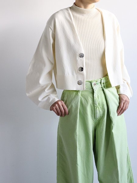 unfilstretch organic cotton cropped cardigan