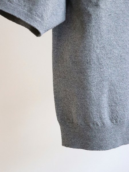 unfilstretch organic cotton bottle neck sweater / heather gray