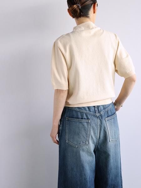 unfilstretch organic cotton bottle neck sweater  WVSP-UW120